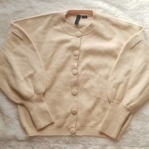 Y.A.S Knitted Cardigan with Balloon Sleeves | NEW